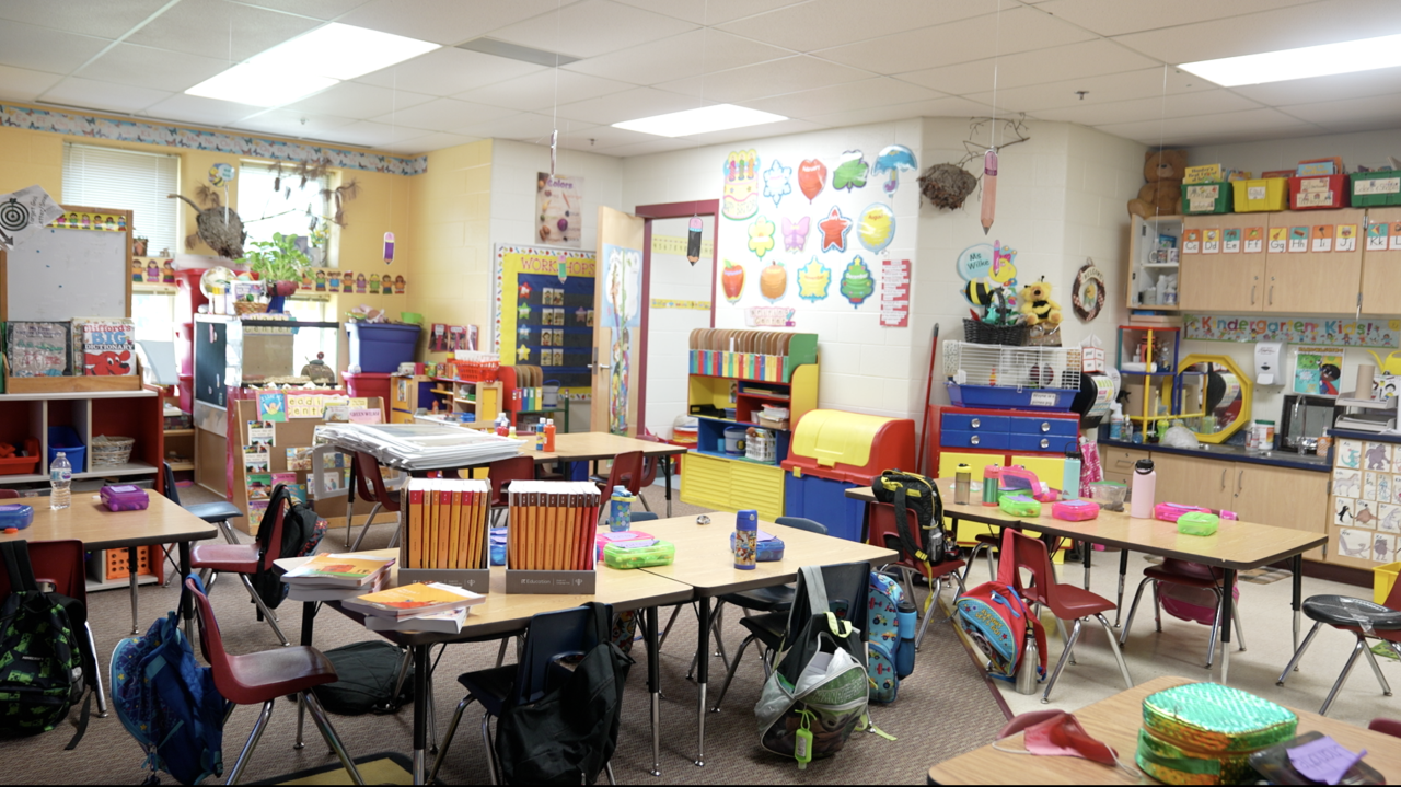 A kindergarten classroom