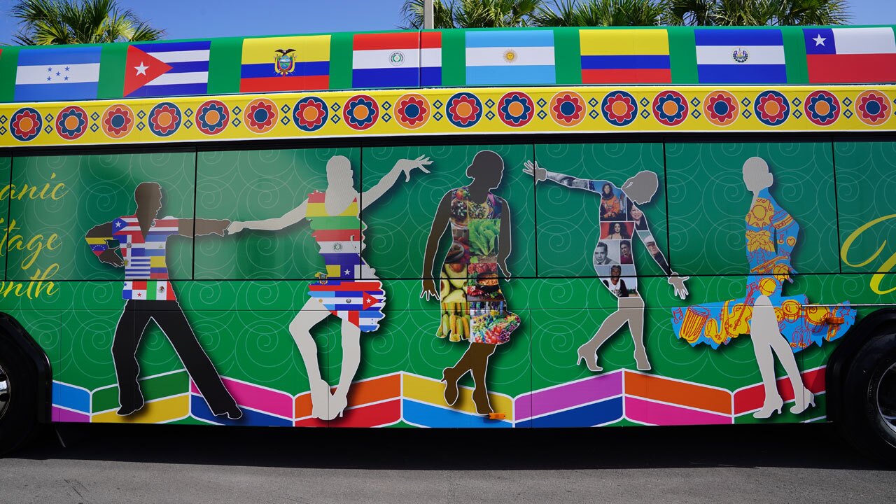 Hispanic Heritage Month Palm Tran Bus