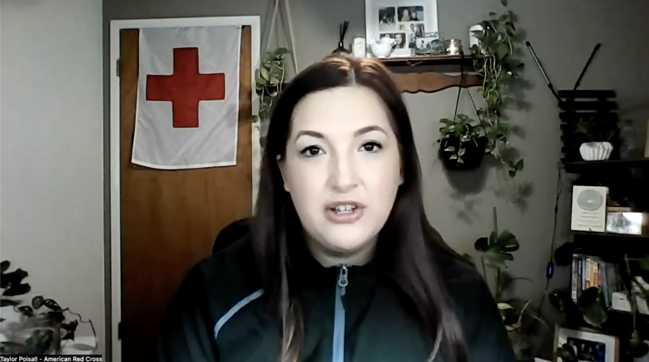 Taylor Poisall, red cross