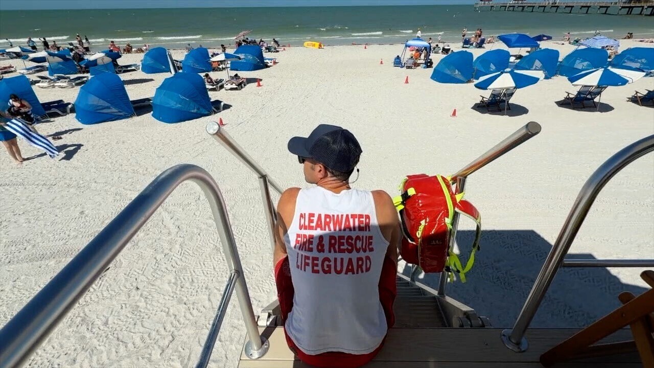 A Clearwater Beach lifeguard on patrol.