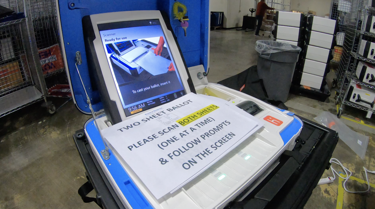 Hamilton County elections workers test voting machines for accuracy ahead of Nov. 8 election.