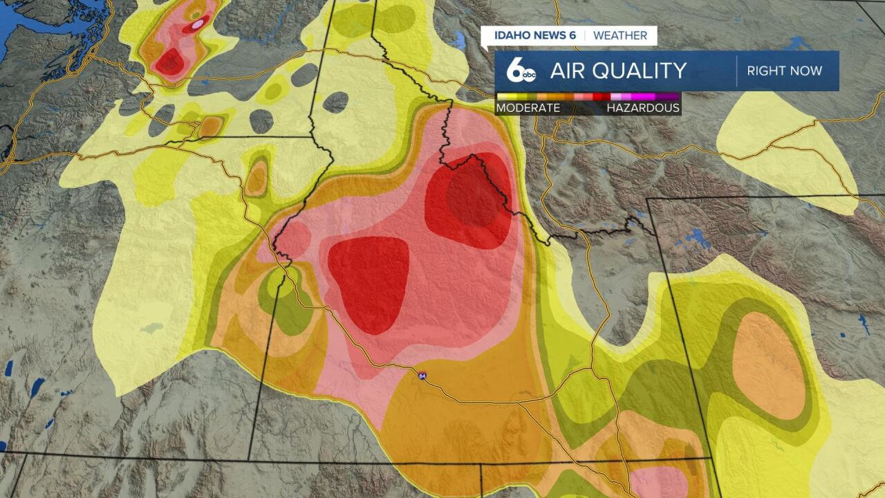 Degraded air quality in Idaho