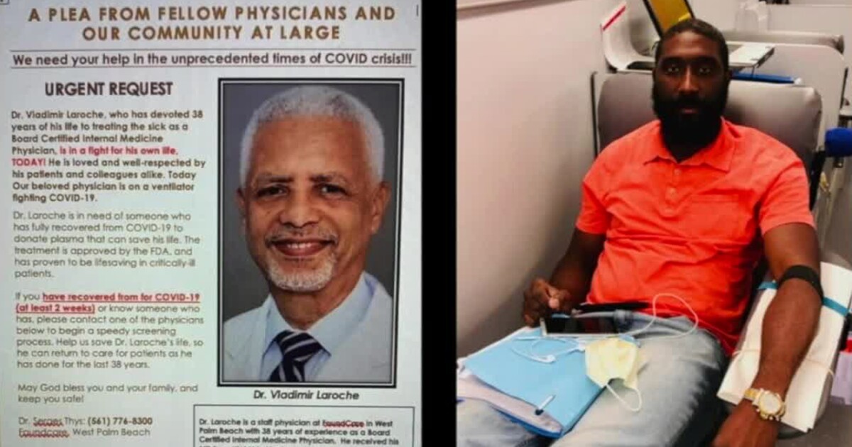 Miami Man Donates Plasma To Help West Palm Beach Doctor