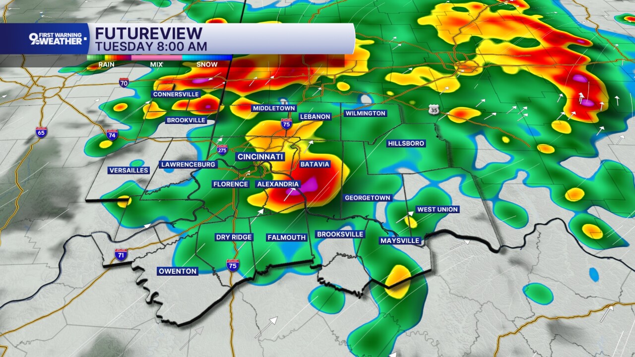 Tuesday morning storms