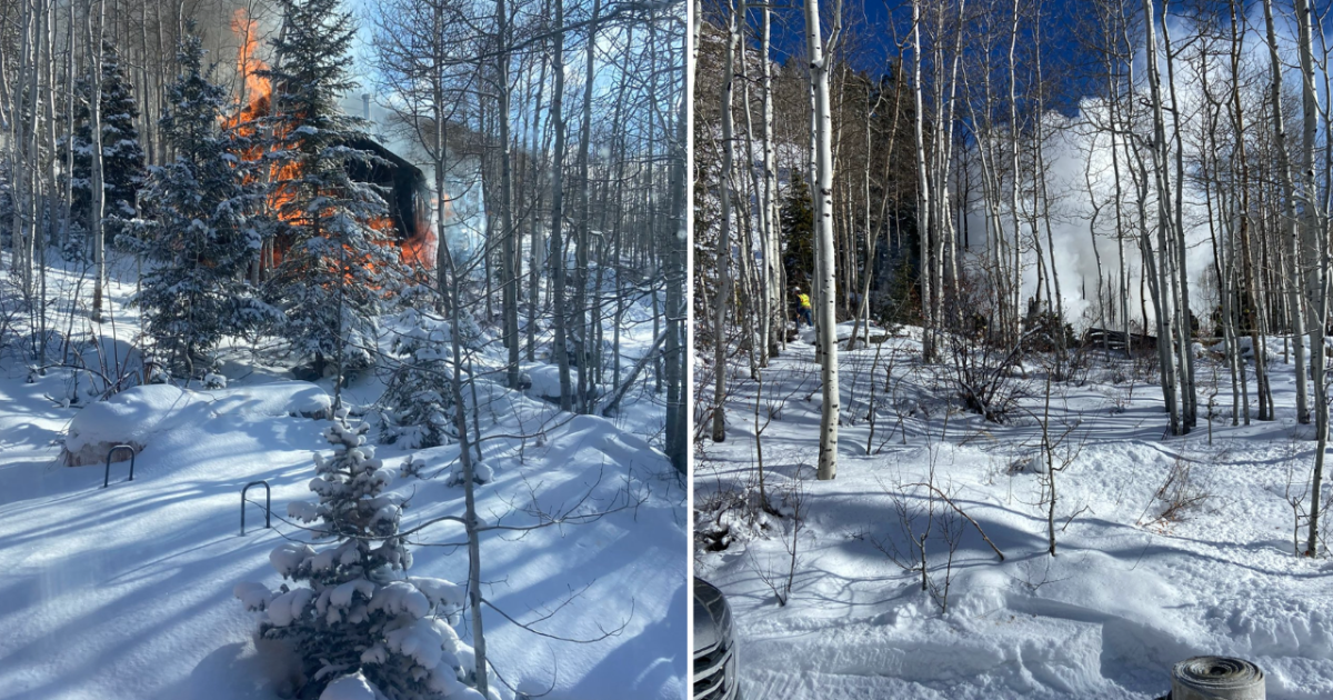 Cabin engulfed in flames in Big Cottonwood Canyon - Vimarsana News