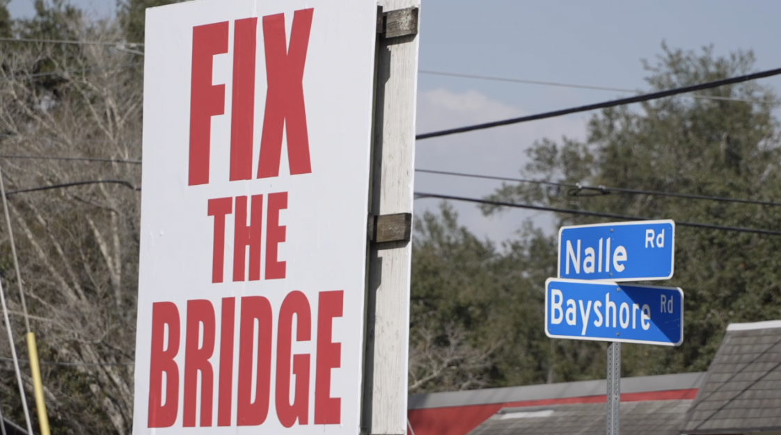 'Fix the Bridge' Sign