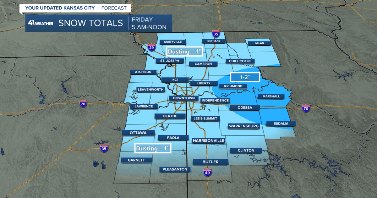 KSHB 41 Weather Blog | Friday morning snow in Kansas City before ...
