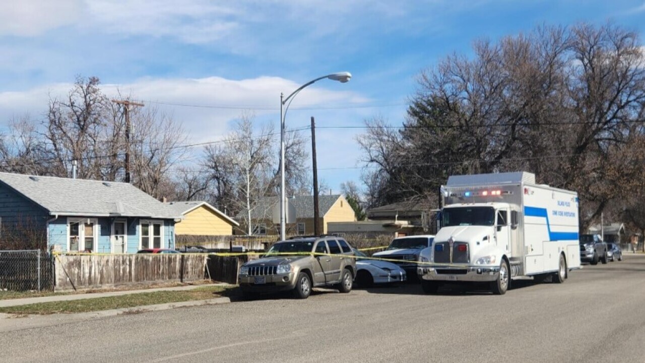  Billings Police Department Crime Scene Van parked outside a South Side residence on Thursday morning.jpeg