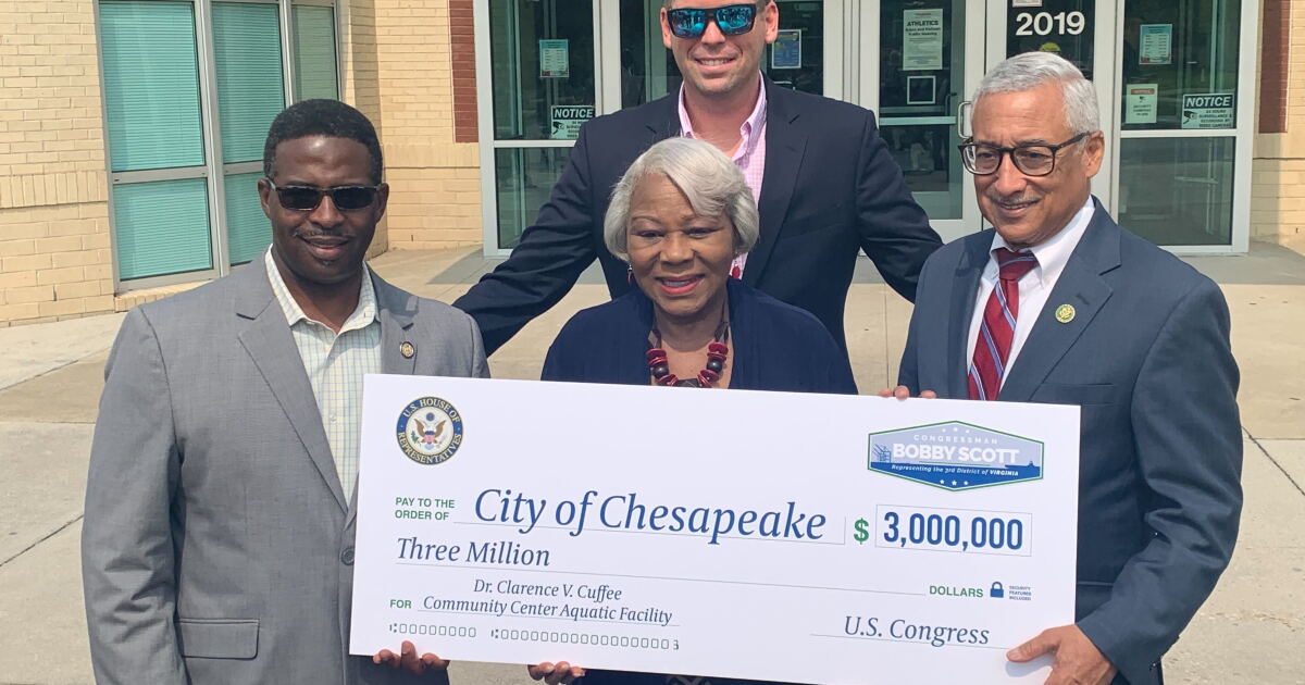 Rep. Scott delivers $3 million to Chesapeake for city's first aquatics center - Vimarsana News