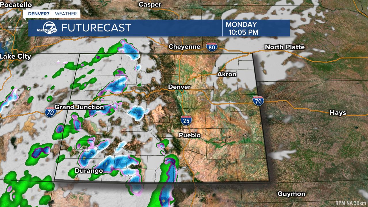 Rain and snow possible Monday