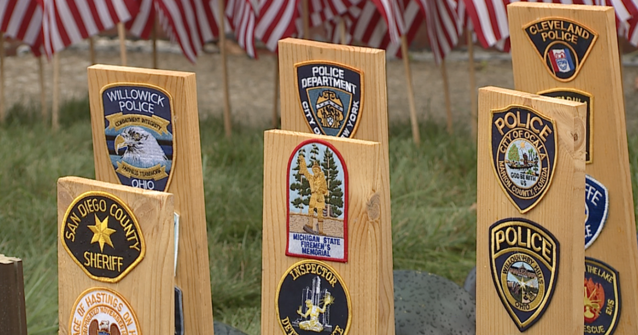 Police patches in yard of Willowick resident