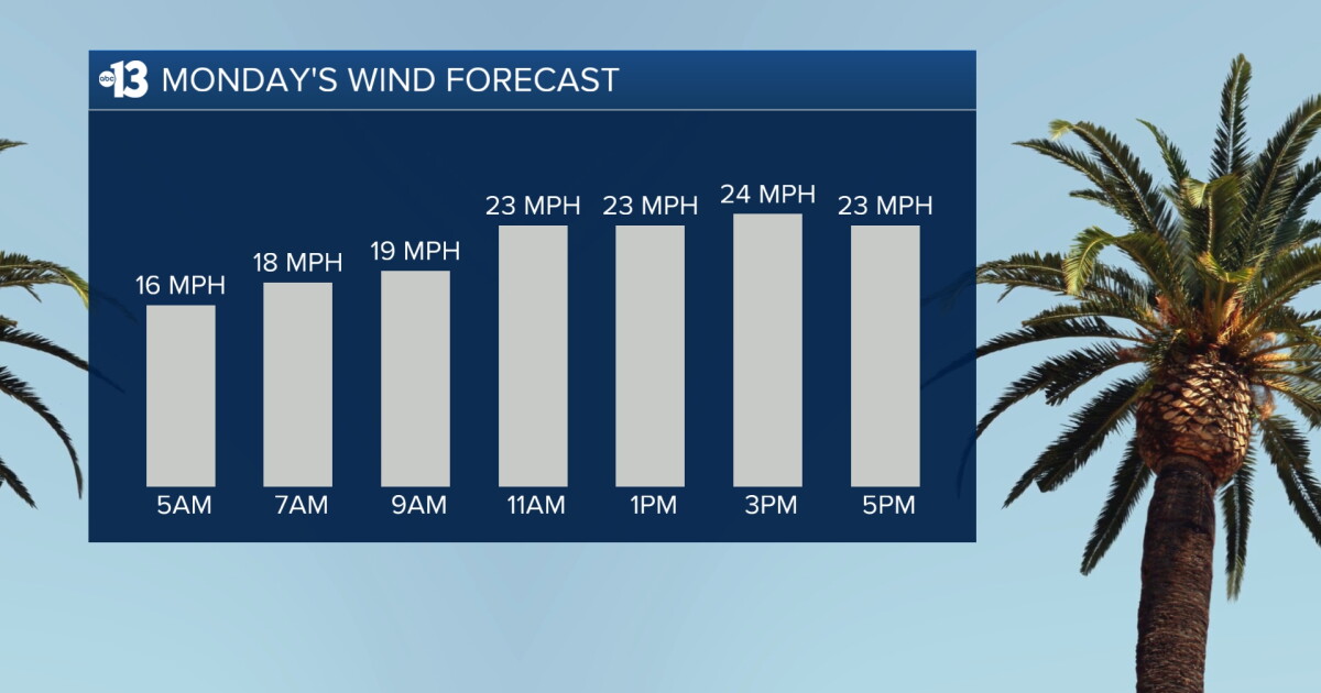 Wind Advisory in effect Monday