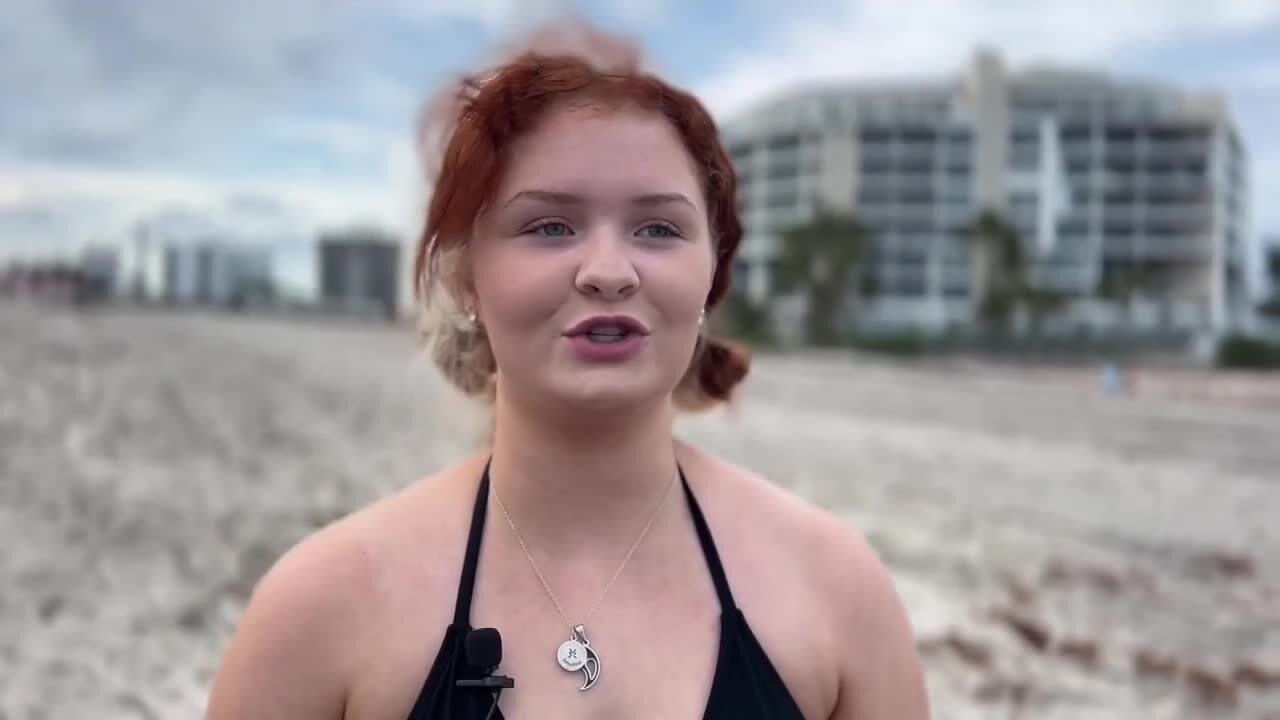 Naomi Clevenger, who was visiting Boca Raton from Jacksonville with her father, spent the day collecting shells along the beach. May 1, 2024