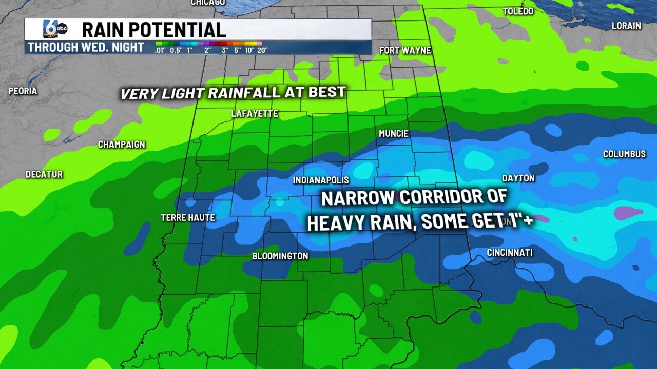 Expect storms on Wednesday, followed by a dry and quiet rest of the week