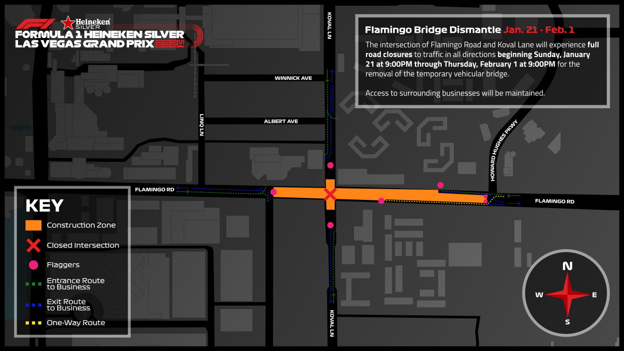 F1 Flamingo Road and Koval Lane temporary bridge dismantling