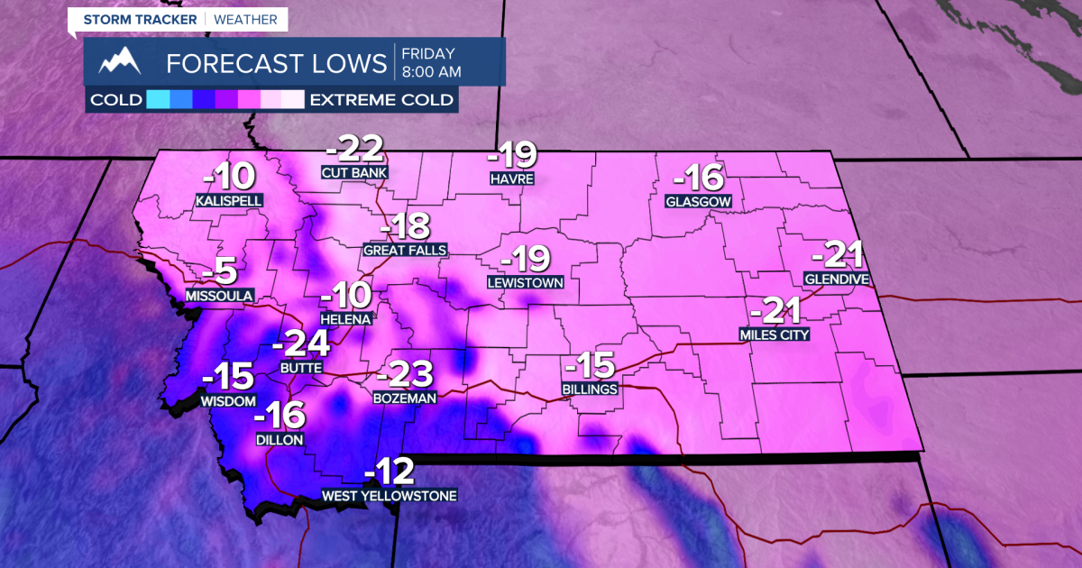 Extreme cold over SW Montana continues into Friday