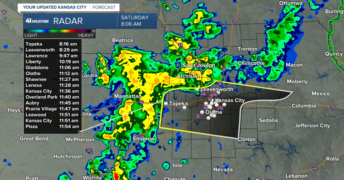 KSHB 41 Weather Blog | Disorganized rainfall pattern in Kansas City