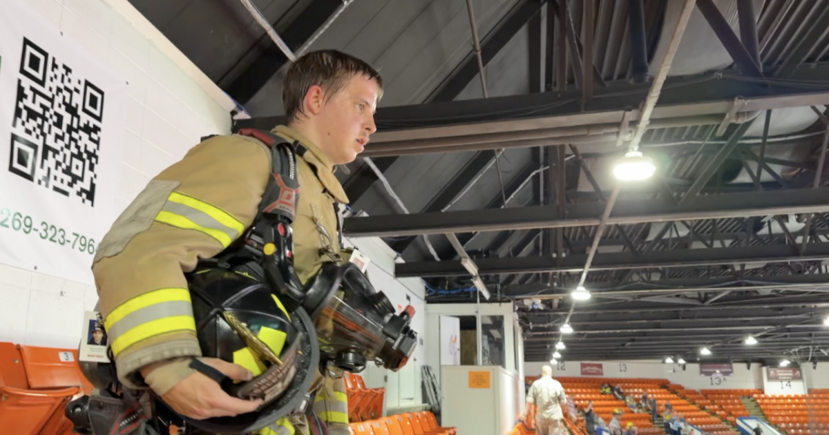 Southwest Michigan firefighters climb stairs in full gear to honor 343 who died on 9/11 25 years ago