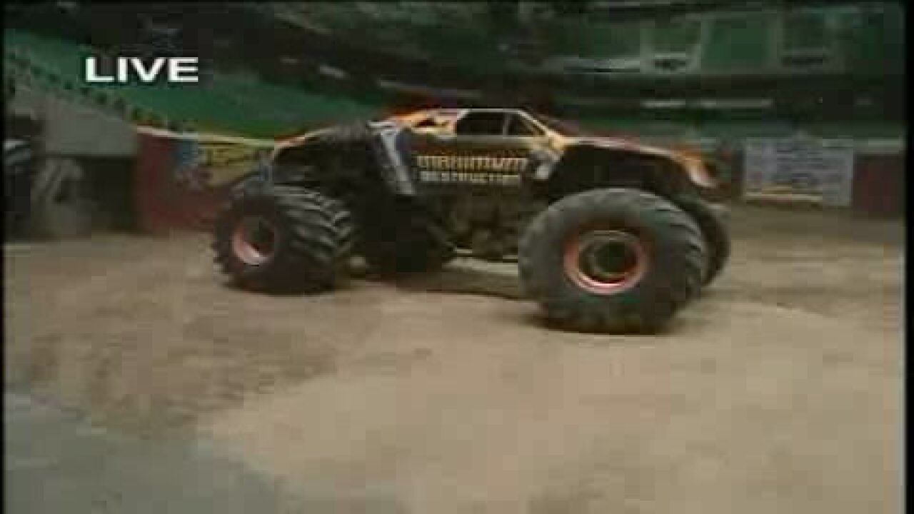 Trucks in action for Monster Jam 2012
