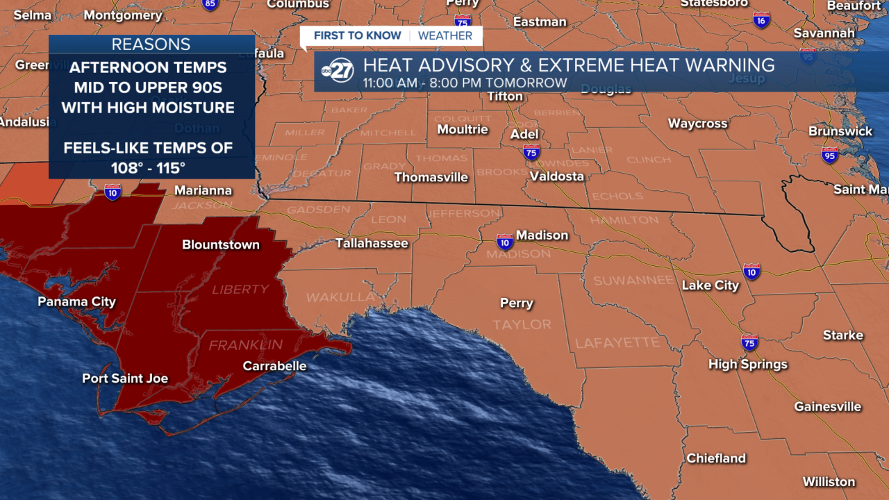 Heat advisory & extreme heat warning