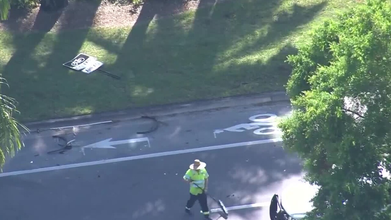 Debris from a crash at Crestwood Boulevard South and Cypress Lake Drive in Royal Palm Beach on March 22, 2022.jpg