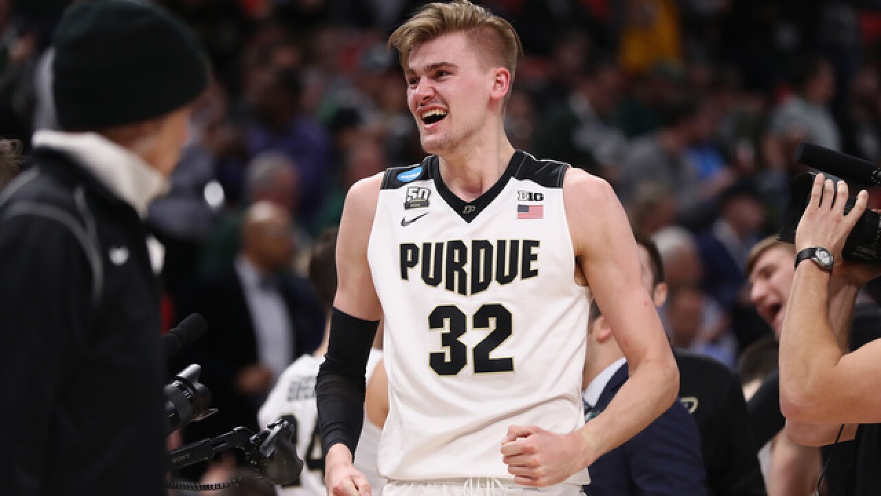 Haarms Late Tip In Sends No 15 Purdue Past Indiana 48 46