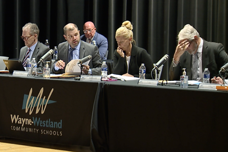 Wayne-Westland Community Schools Board of Education gathered for a special board meeting Monday with their new Acting Superintendent Jennifer Curry