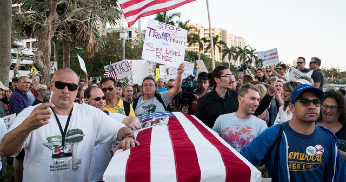 PHOTOS Thousands march near MaraLago to protest President Trump