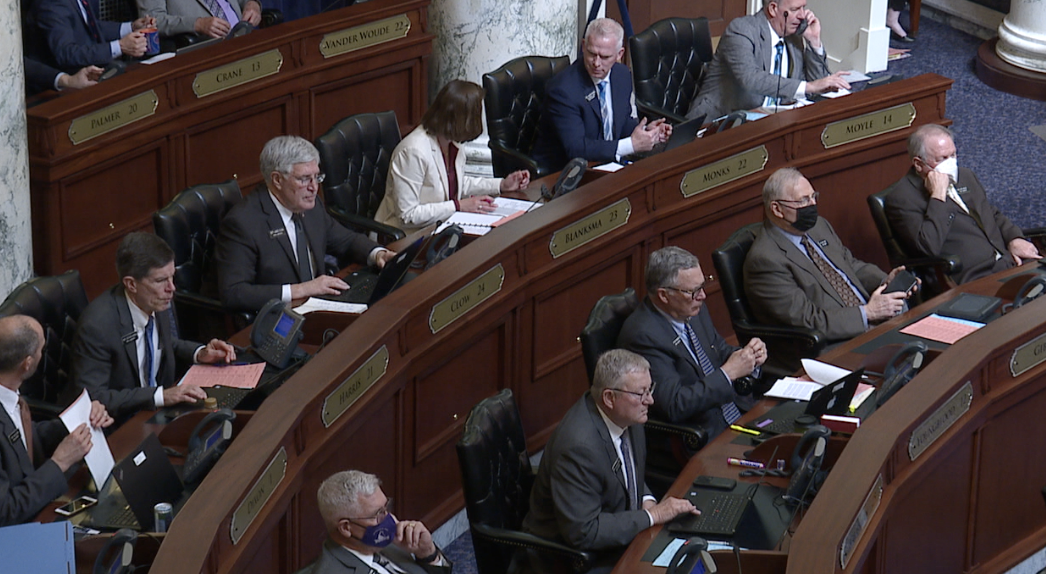 Idaho lawmakers inside House Chambers