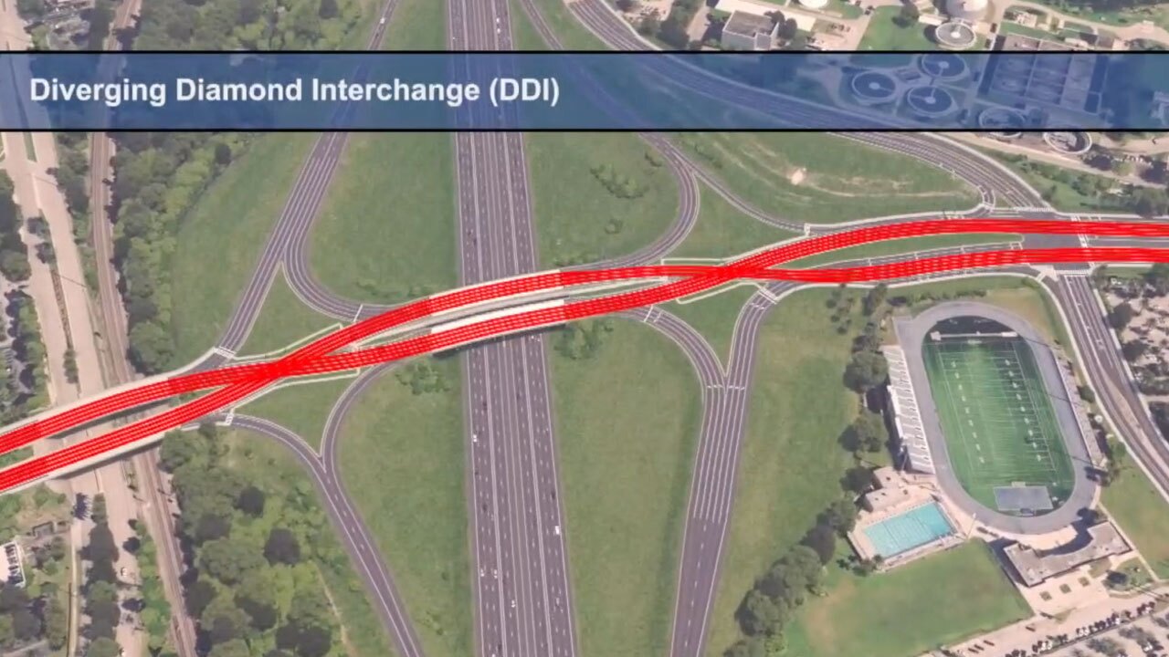 Diverging Diamond Interchange at Glades Road in Boca Raton