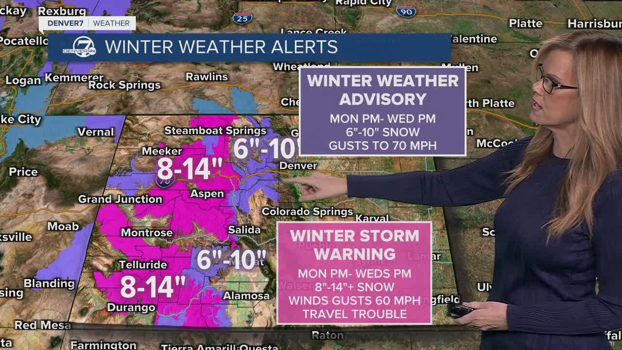 Mountain snow and weather alerts
