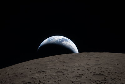 An image of an Earthrise from the Artemis II crew. 