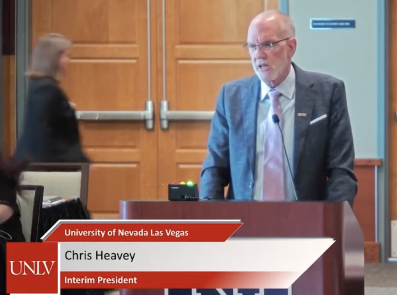 UNLV interim president Chris Heavey