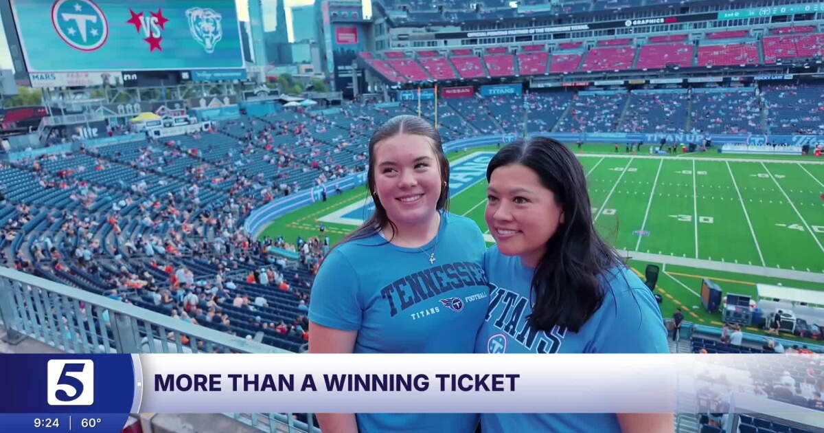 They almost skipped the Titans' 50/50 raffle. Then came a much-needed happy memory