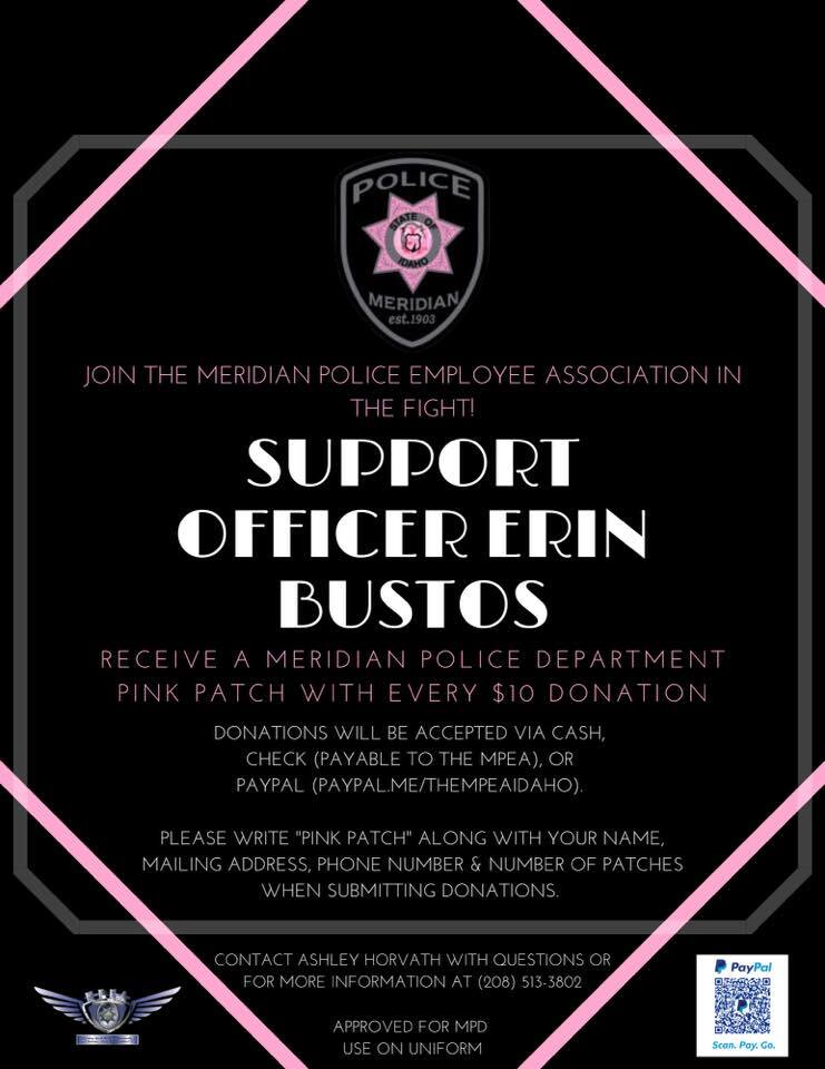 Meridian Police Department "Pink Patch" fundraiser
