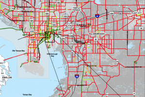 MAP - PEDESTRIAN DANGEROUS ROADS HILLSBOROUGH COUNTY.png