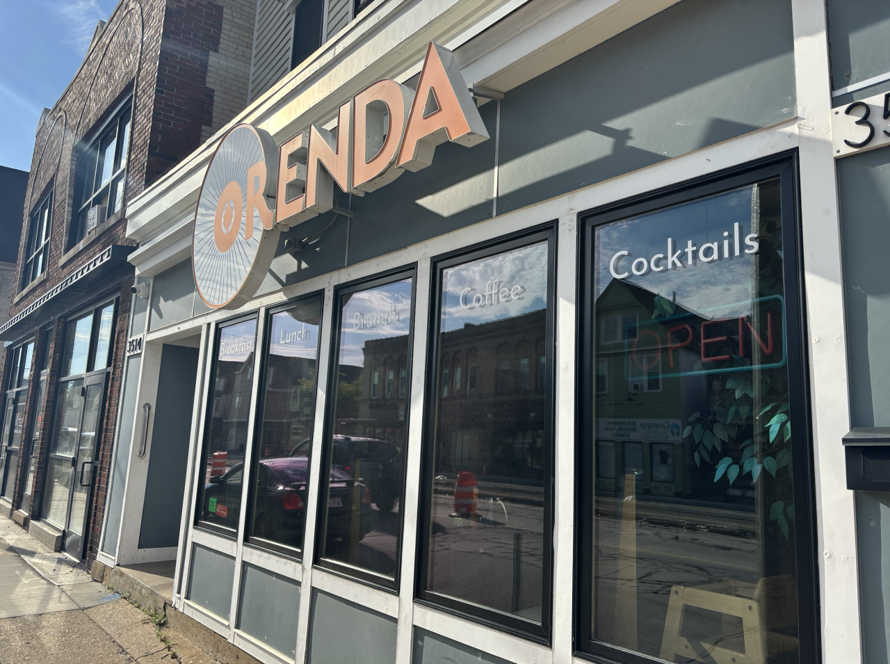 Orenda Cafe's front entrance