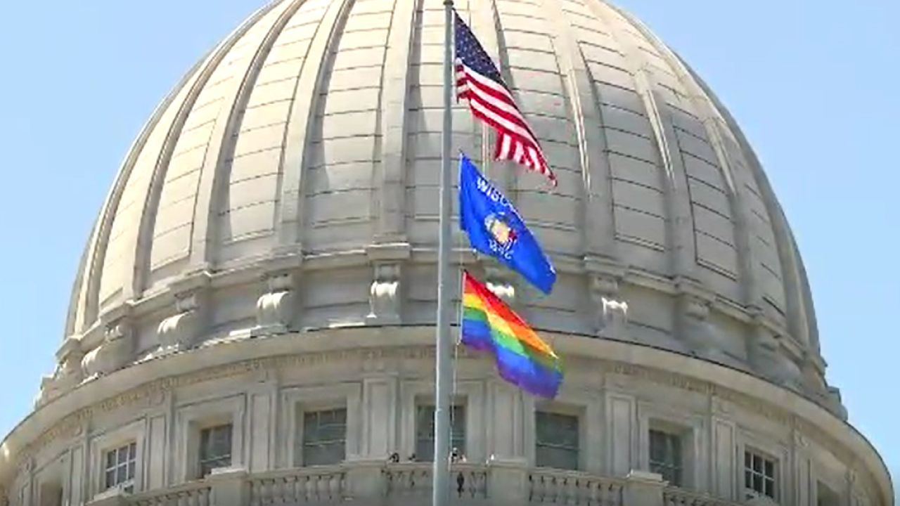 Capitol flag flap in Wisconsin over gay pride rainbow