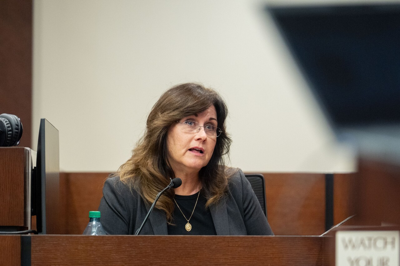Financial investigator, Mary Hull, takes the stand