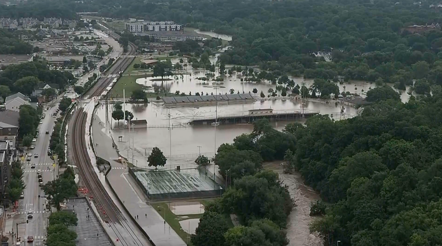 Images from Hart Park show just how much flooding took place in Wauwatosa