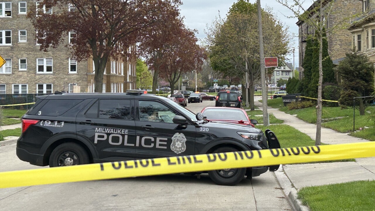 The scene of a shooting and attempted vehicle theft near N. 12th Street and W. Wisconsin Avenue around 4:50 p.m. on Wednesday, April 29, 2026.