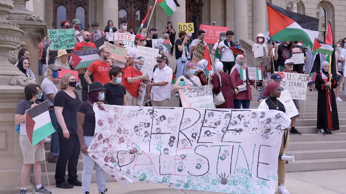 Protestors gather for Palestine support