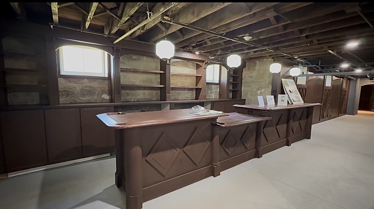 Bar at the speakeasy pub opening in basement of the Lake County History Center