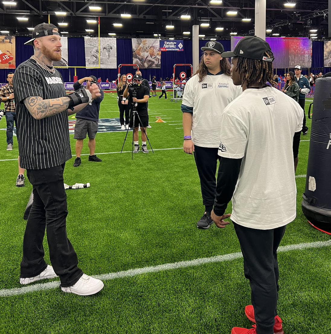 Maxx Crosby at Super Bowl Experience
