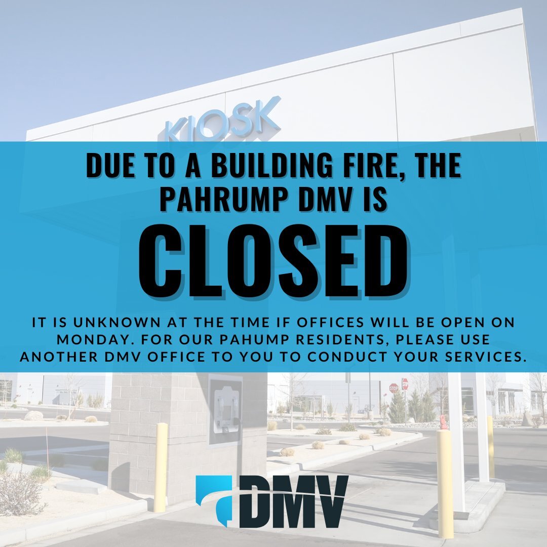Pahrump DMV fire