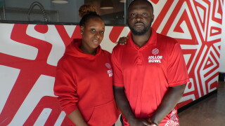 Andrea Kamara and Lekan Oketunji, owners of Jollof Bowl