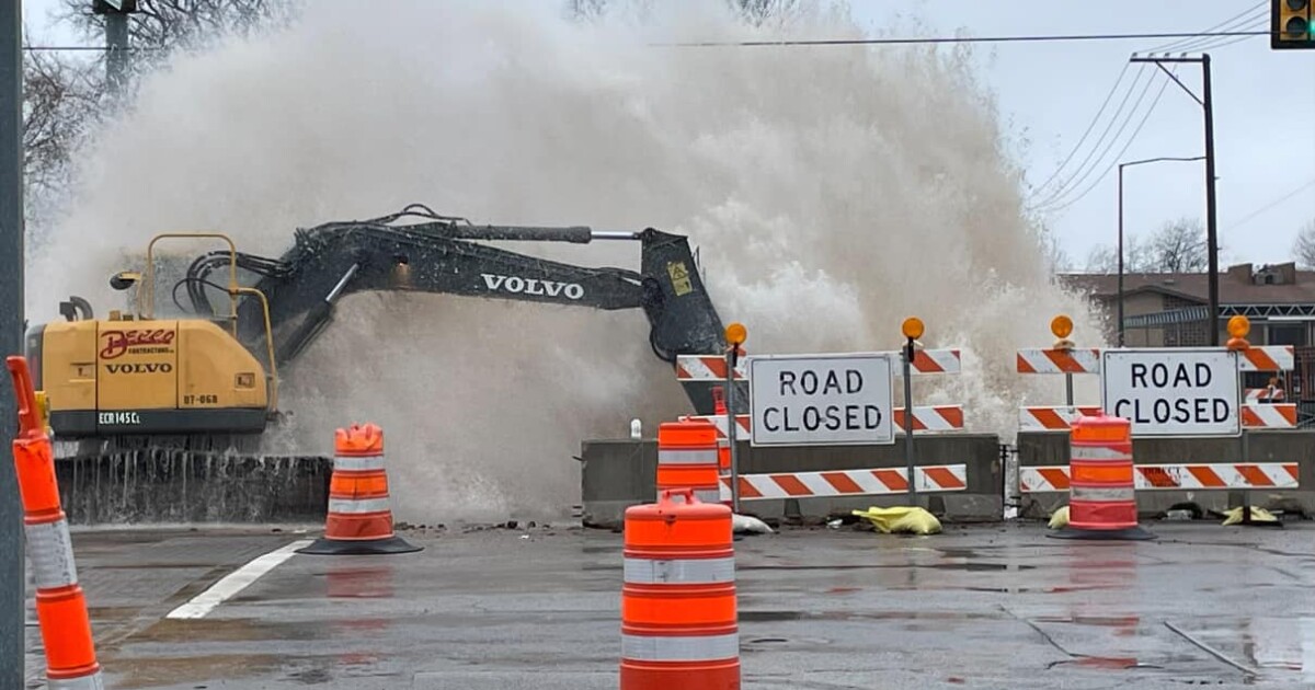 Water main break sends water spraying across 41st and Peoria