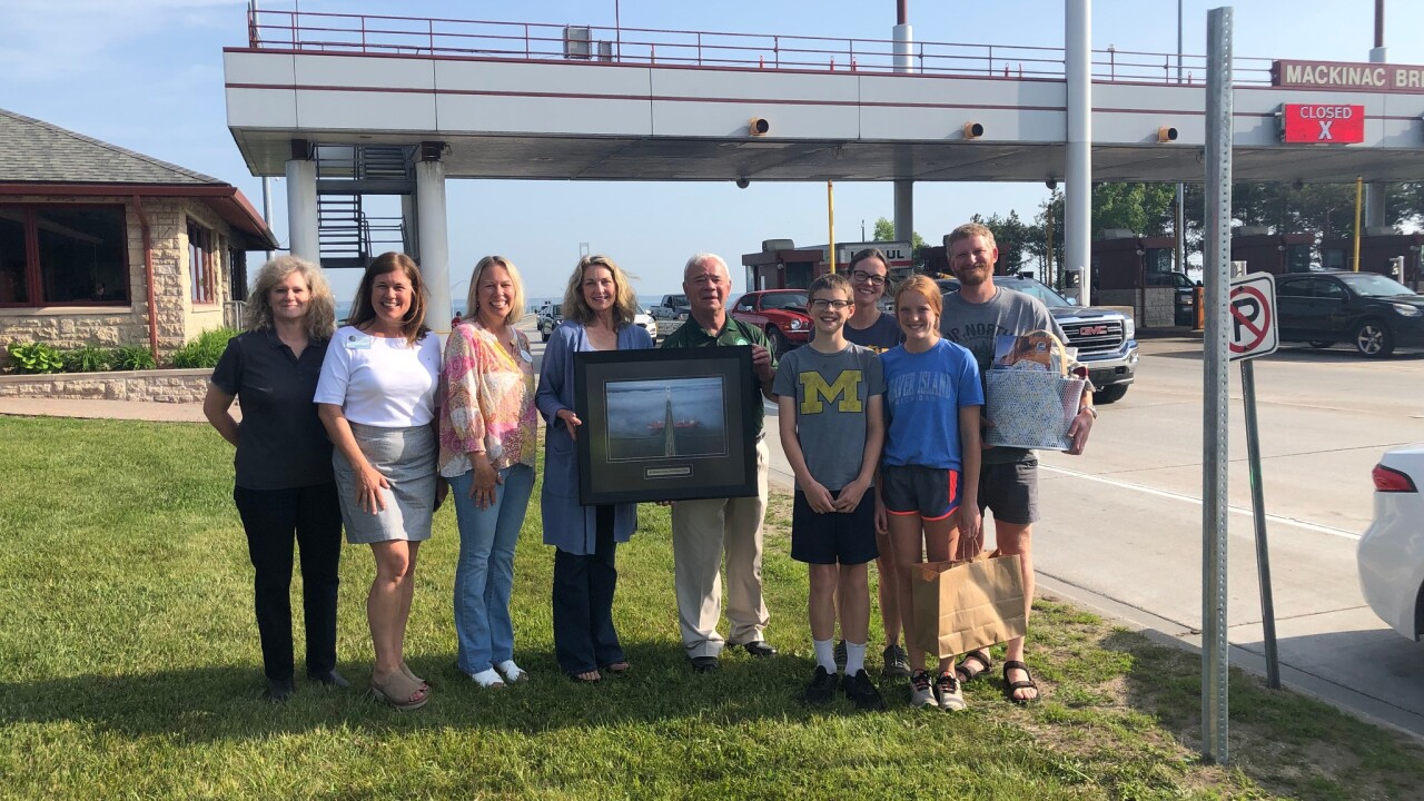 Mackinac Bridge 200 millionth vehicle