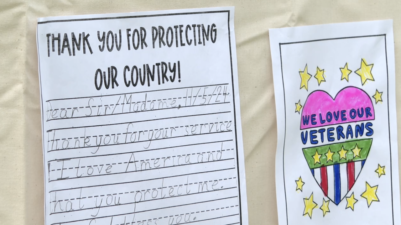 Thank you notes to veterans