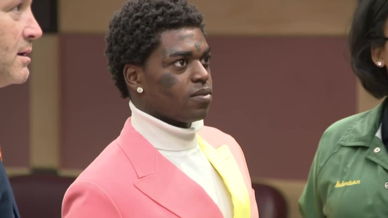 Kodak Black in court during hearing, Feb. 28, 2023
